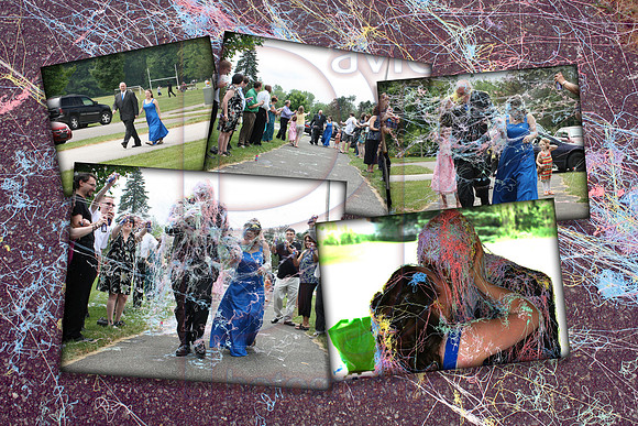 silly string collage
