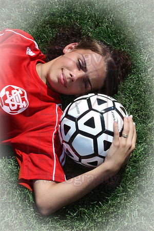 soccer ball on back